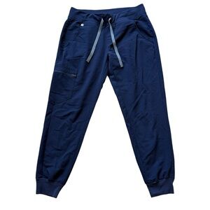 FIGS Zamora Jogger Scrub Pants Women’s S Sapphire Blue Workwear Tapered Stretch